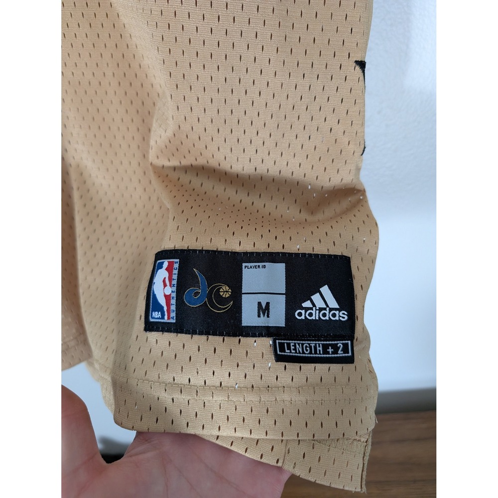 Adidas Men's Medium Gilbert Arenas Washington Wizards NBA Jersey Gold Length +2 - Picture 2 of 12